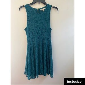 Lace teal dress